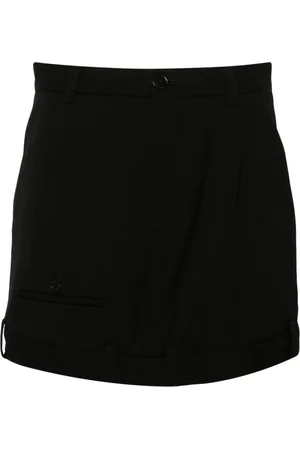 Balenciaga Deconstructed wool miniskirt