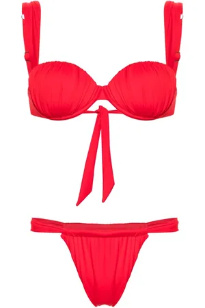 Noire Swimwear Cheeky ruched bikini set