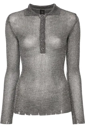 Pinko Lurex ribbed sweater