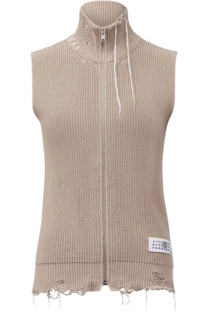 Maison Margiela Zip-up knitted top
