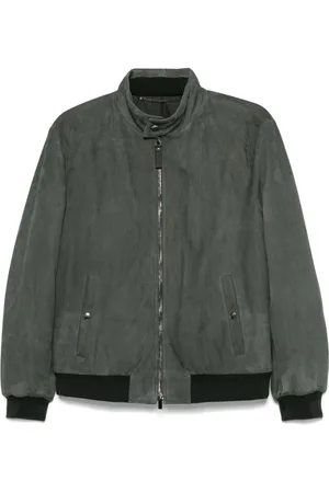 CANALI Leather bomber jacket