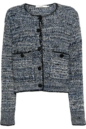 B+AB Button-up cotton-blend cardigan
