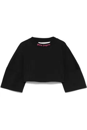 Palm Angels Logo-print cropped T-shirt