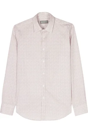 CANALI Graphic-print cotton shirt