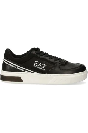 EA7 Logo-patch panelled sneakers