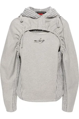 Andersson Bell Cut-out shirring hoodie