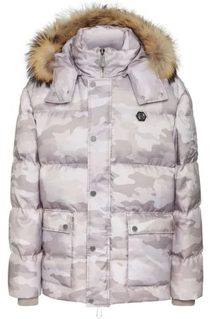 Philipp Plein Camouflage-print padded parka coat