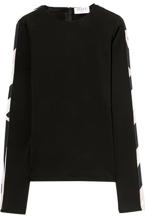 Puccini Contrast-trim long-sleeve top