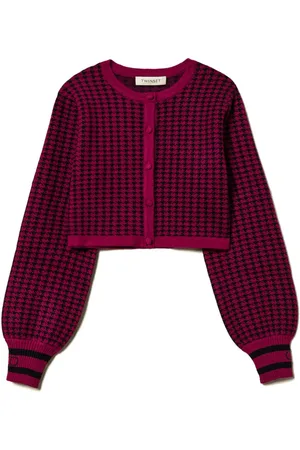 Twin-Set Houndstooth jacquard cardigan
