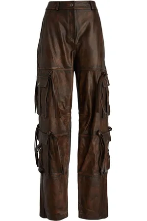 ANDREADAMO Leather straight-leg trousers