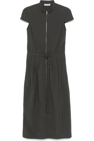 Low Classic Pleat-detail midi dress