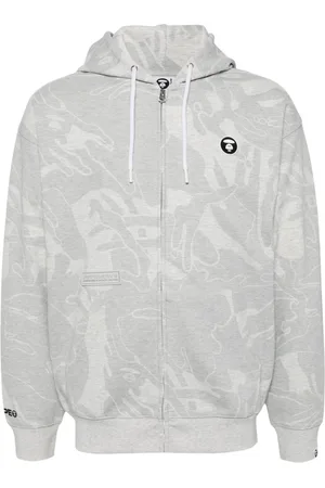 A Bathing Ape Moonface logo hooded jacket