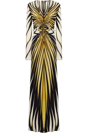 Roberto Cavalli Ray of print maxi dress