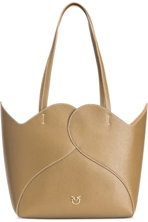 Pinko Heart grainy leather tote bag