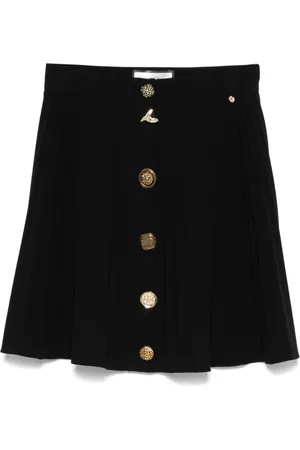 NISSA Button-front pleated mini skirt