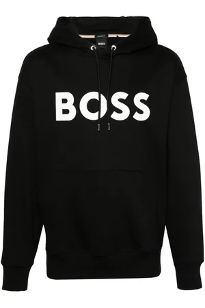 HUGO BOSS Logo-print cotton hoodie