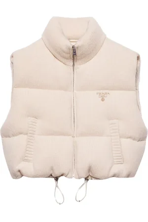 Prada Logo-embroidered down vest