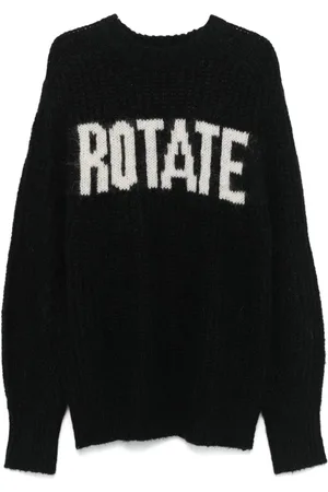 ROTATE Logo-intarsia sweater