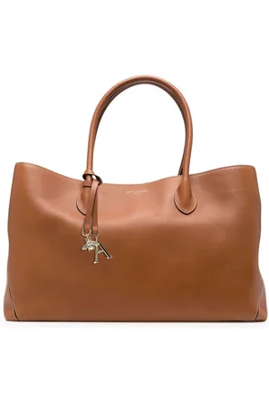 ASPINAL OF LONDON Logo-print leather tote bag