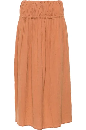 Baserange Elasticated-waistband midi skirt