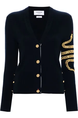 Thom Browne Snake-embroidered cashmere cardigan