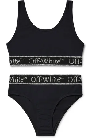 OFF-WHITE Bookish logo-tape bikini