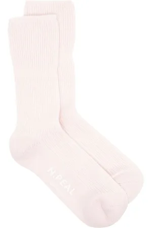 N.PEAL Rib Bed Cashmere Sock