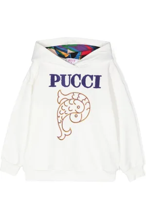 PUCCI Junior Logo-embroidered hoodie