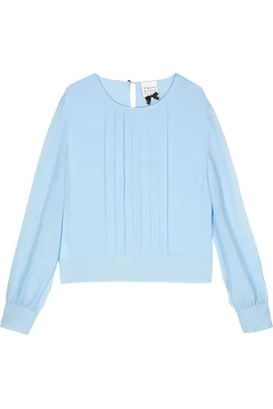 Edward Achour Paris Pleated long-sleeve blouse