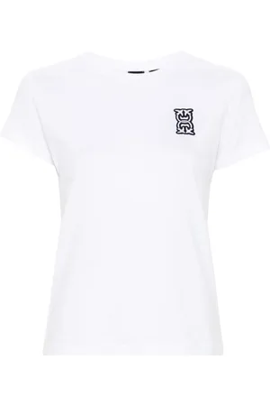 Pinko Love Birds embroidery cotton T-shirt