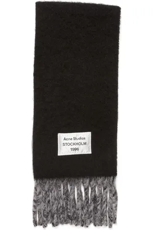 Acne Studios Fringed logo scarf