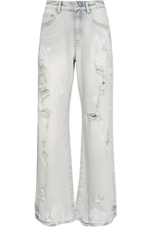 JNBY Distressed wide-leg jeans