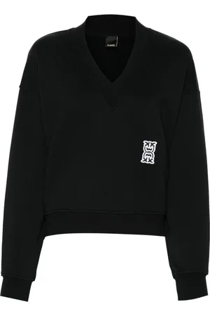 Pinko V-neck cotton sweatshirt