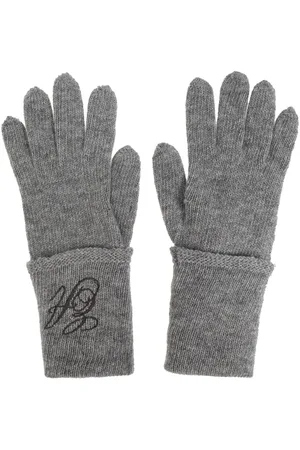 Emporio Armani Logo-embroidered gloves