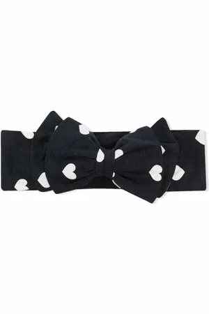 MONNALISA Bow-detail heart-print headband