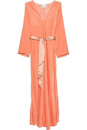 FORTE FORTE Sash velvet maxi dress
