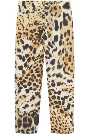 Roberto Cavalli Leopard-print cotton leggings