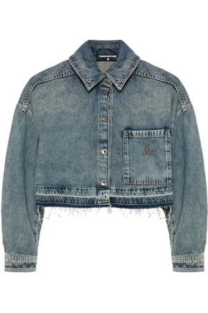 Patrizia Pepe Cropped denim shirt