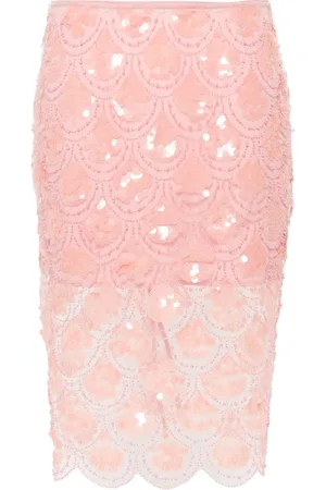 ROTATE Sequinned pencil skirt