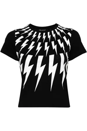 Neil Barrett Fair Isle Thunderbolt print T-shirt