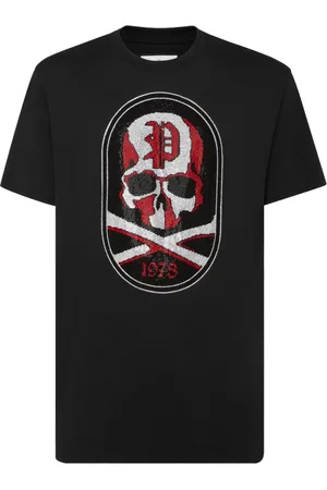 Philipp Plein Skull&Bones-patch cotton t-shirt