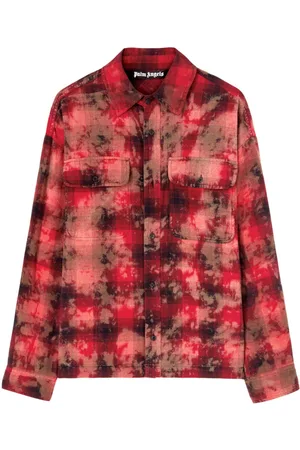 Palm Angels Logo-print plaid shirt