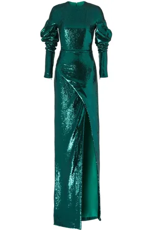 GENNY Sequin-embellished maxi dress