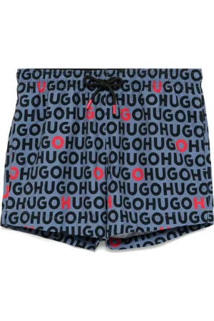 HUGO BOSS Logo print swim shorts