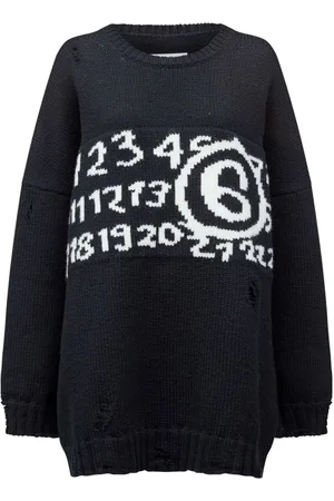 Maison Margiela Numbers-motif drop-shoulder jumper
