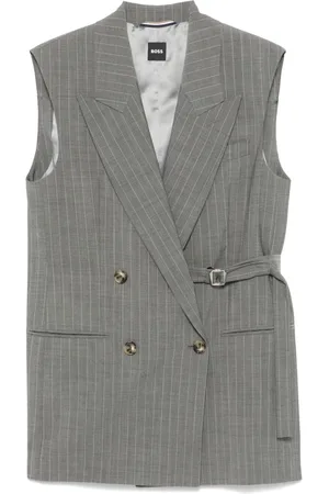 HUGO BOSS Pinstripe-pattern waistcoat