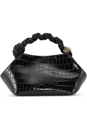 Ganni Small Bou crocodile-effect cross body bag