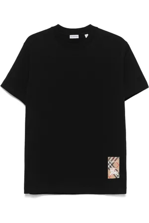 Burberry Check-logo patch cotton T-shirt
