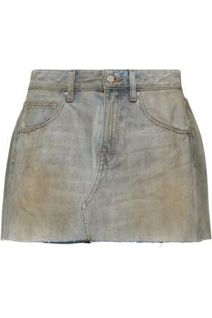 JNBY Washed denim mini skirt