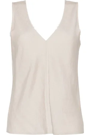 Voz V-neck seam-detailing top